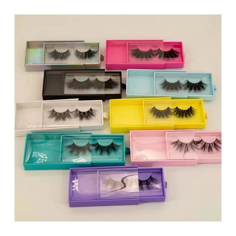 Private Label Rectangular Paper Sliding Drawer Packaging Box for Eyelash China Eyelash Manufacturer