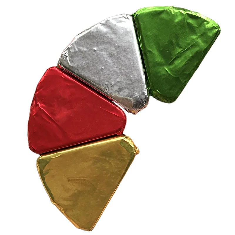 15*15 cm Plain surface Colorful chocolate laminated aluminum foil wrapping paper