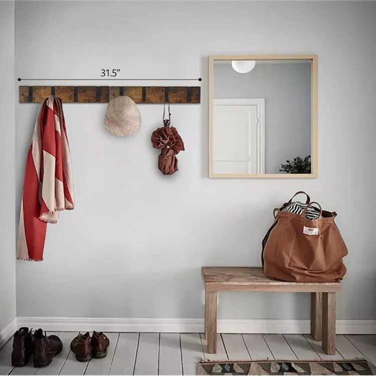 
Custom retro minimalist bathroom bedroom kitchen entrance wall hanging coat rack 