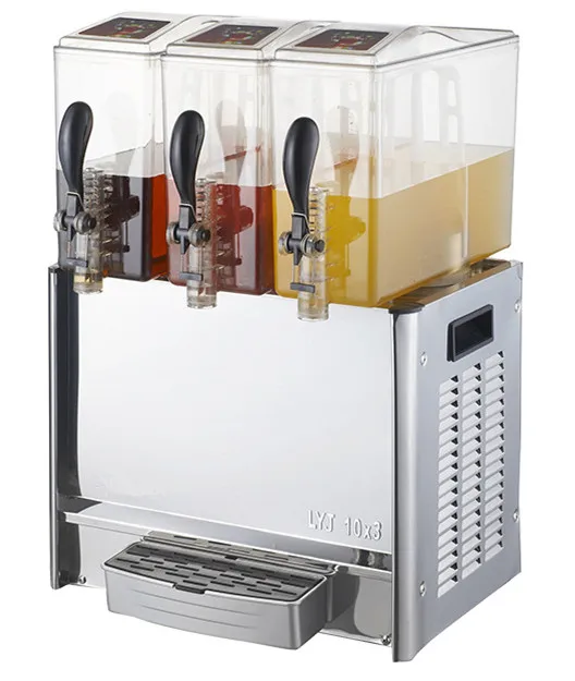 3 Tanks Hotel Buffet Hot Cold Drinking Water Pump Electric Fruit Orange Juice Dispenser Machine/ Commercial Beverage Dispenser