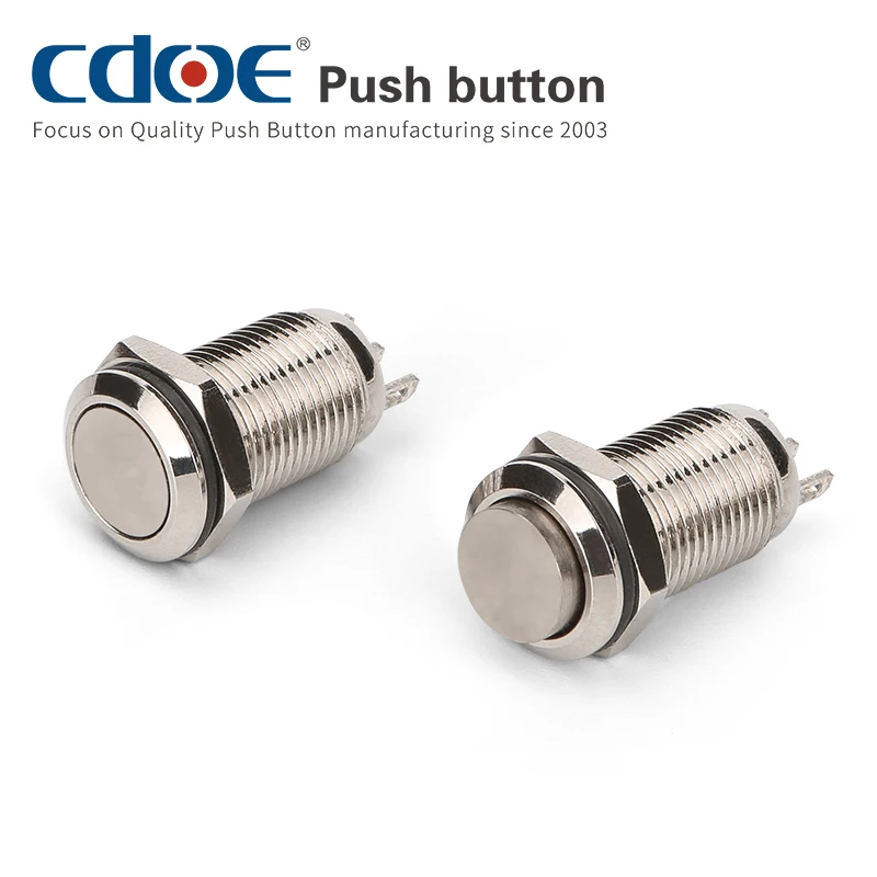 cdoe metal waterproof lock momentary 1no1nc 3 pin push button 10mm spst mini on off switch