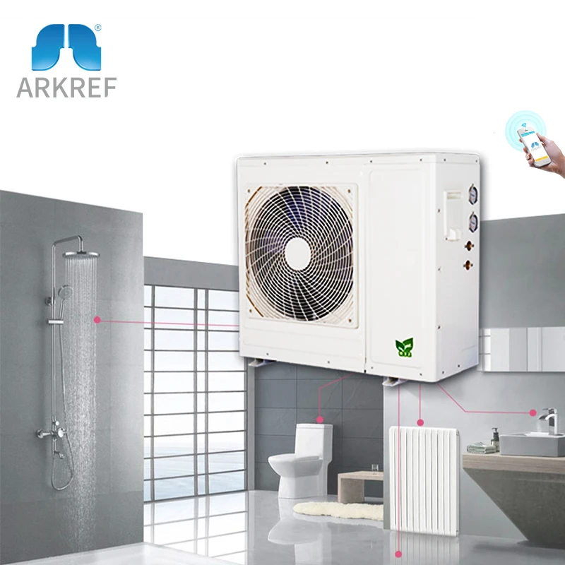 Wi-Fi контроль R32 EVI инвертор моноблочный воздушный тепловой насос