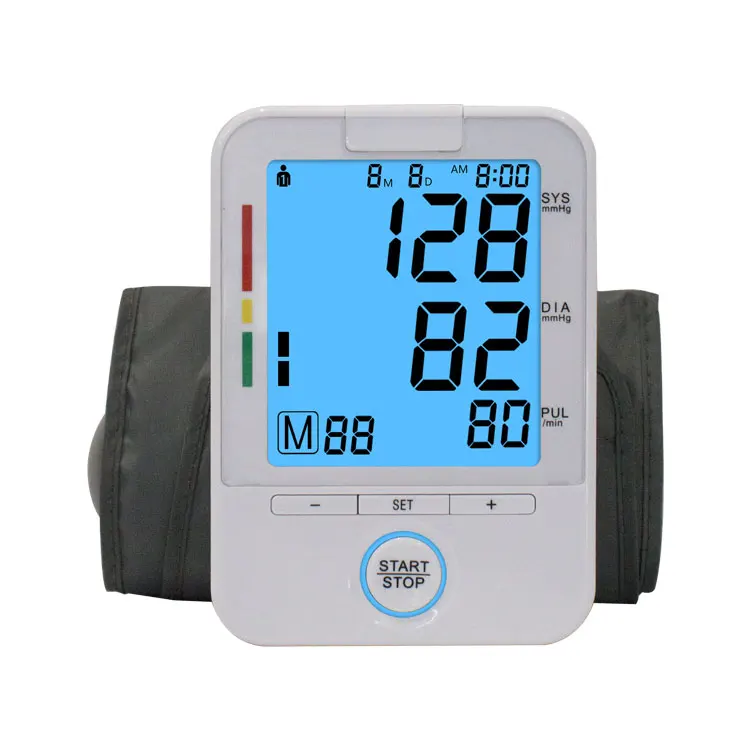 Tensiometro Digital Backlight LCD Display BP Set Machine Sphygmomanometer Electronic Upper Arm Blood Pressure Monitor for Adult