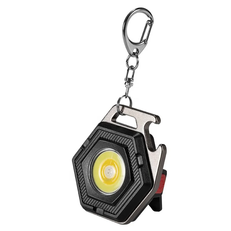 Mini Size Hot Sle Keychain Light COB 500 Lumens High Bright Portable Work Light Type-C Rechargeable Led Torch Lamp
