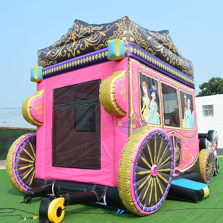 Factory directly Carriage inflatable princess trampoline inflatable bouncer jumping castle inflatable air bouncer for kids