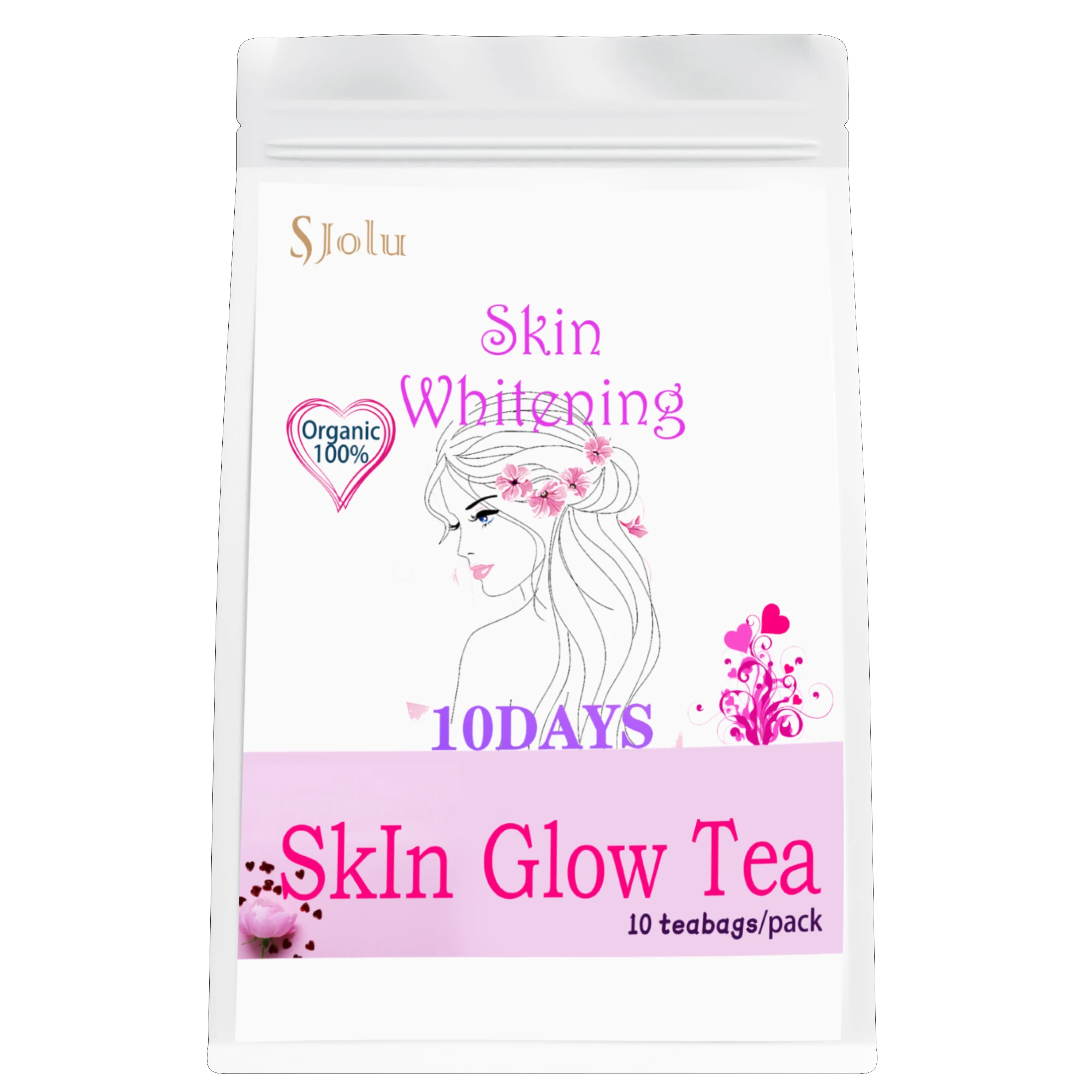 Private label Skin whiten tea glow Custom Natural herbal spot white beauty tea beauty-slimming tea