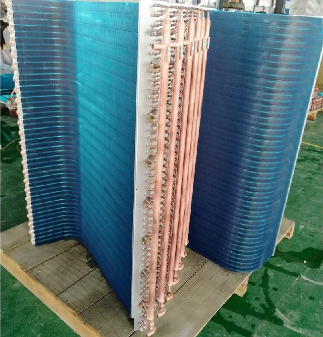 Water Cooled Aluminum fin  O type U type L Shaped Evaporator Coil Heat Pump