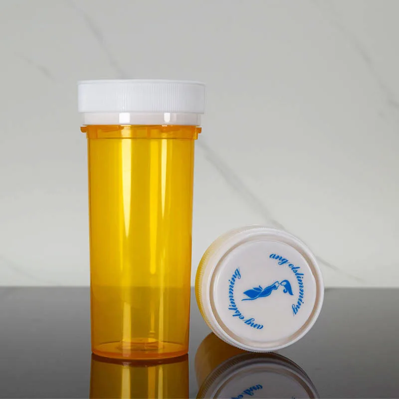 For pharmaceutical amber wide mouth glass bottle for tablet and pill with caps