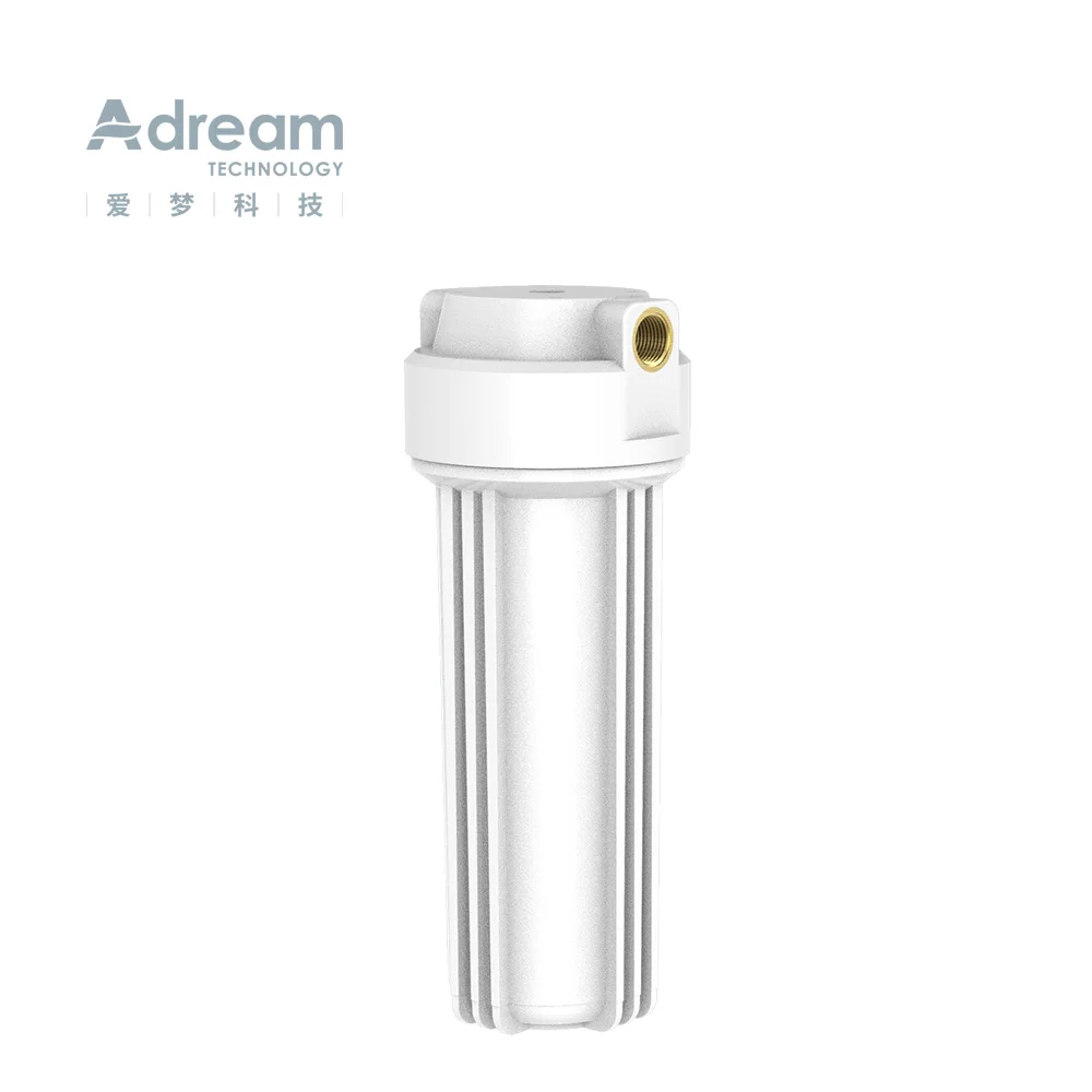 ADREAM TECH 10inch Type D Water Filter Housing Transparent White Blue Filter Housing for RO Reverse Osmosis