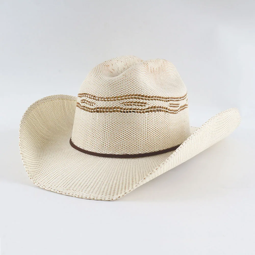 2025 OEM оптовая продажа широкая Панама летняя соломенная шляпа с логотипом под заказ Женская ковбойская от солнца пляжная сомбреро для взрослых