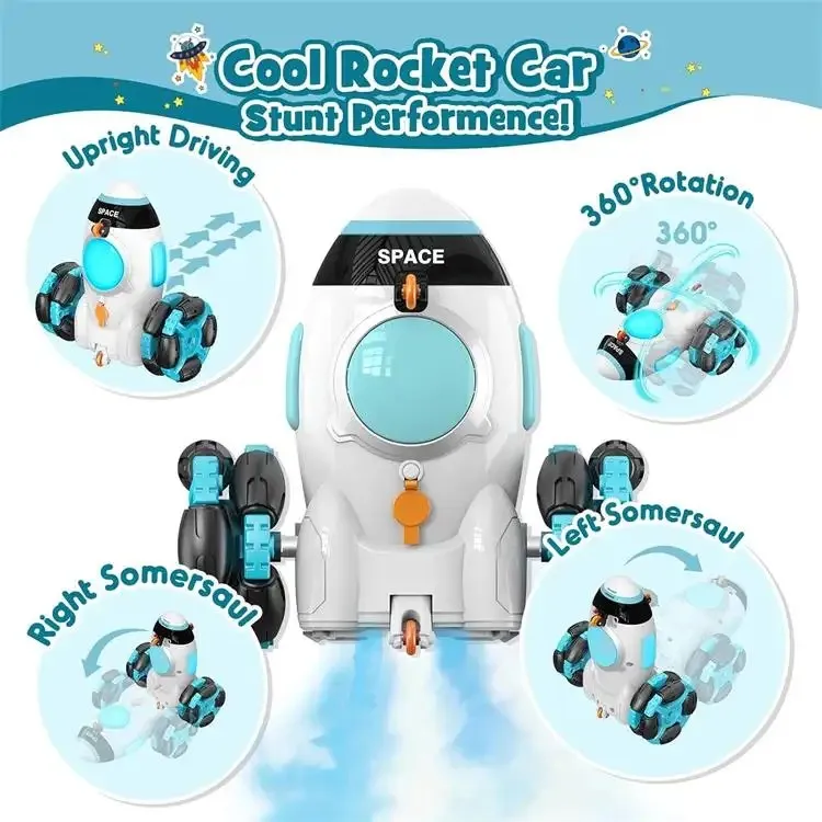 New boy toys double-sided stunt upright walking spray car remote control car stunt drift toys for children car birthday gift