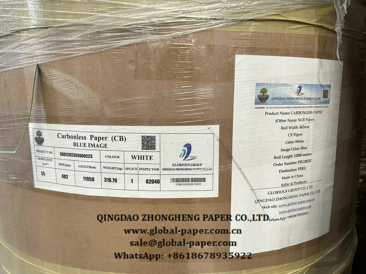 Big roll Carbonless paper / papel autocopiativo