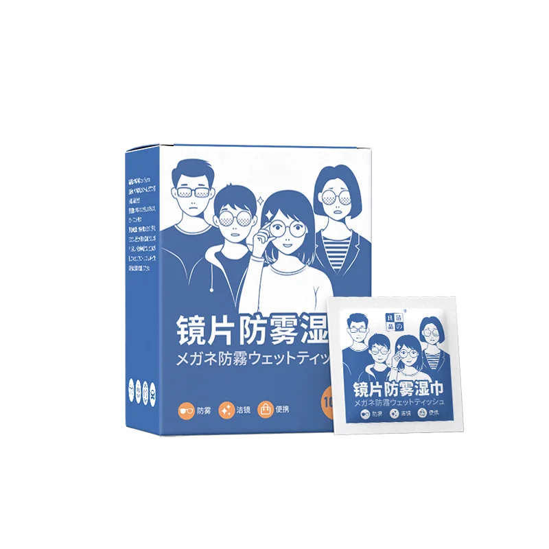 Одноразовые салфетки для протирки очков с защитой от запотевания