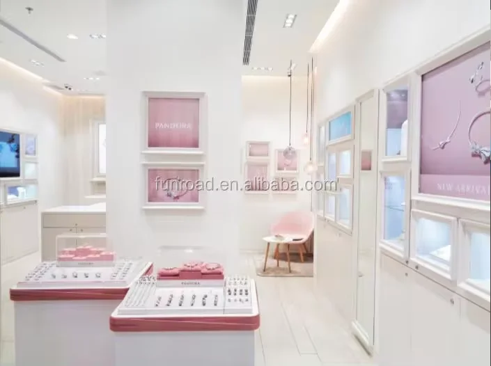 Jewellery Shop Furniture Design Luxury Wooden Glass jewel Display Cabinet And Showcase For Jewelry Store Decoration