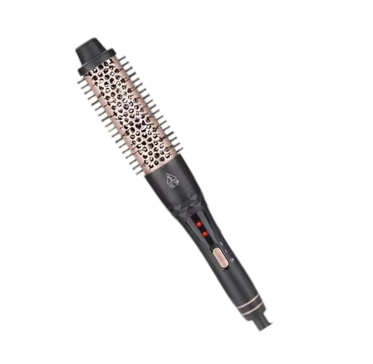 Hot sale LED indicator easy styling hair curling brush hot comb hair curling iron