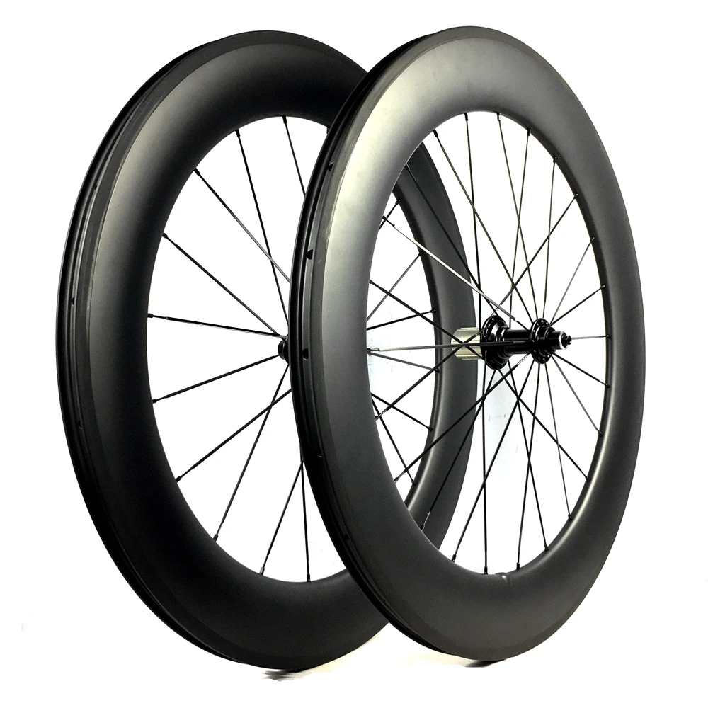 BIKEDOC WR2680V New Trend Dimpled Surface Full Carbon Road Bicycle Wheels 700C 80mm High 26mm Wide U Shape Clincher 80C-25