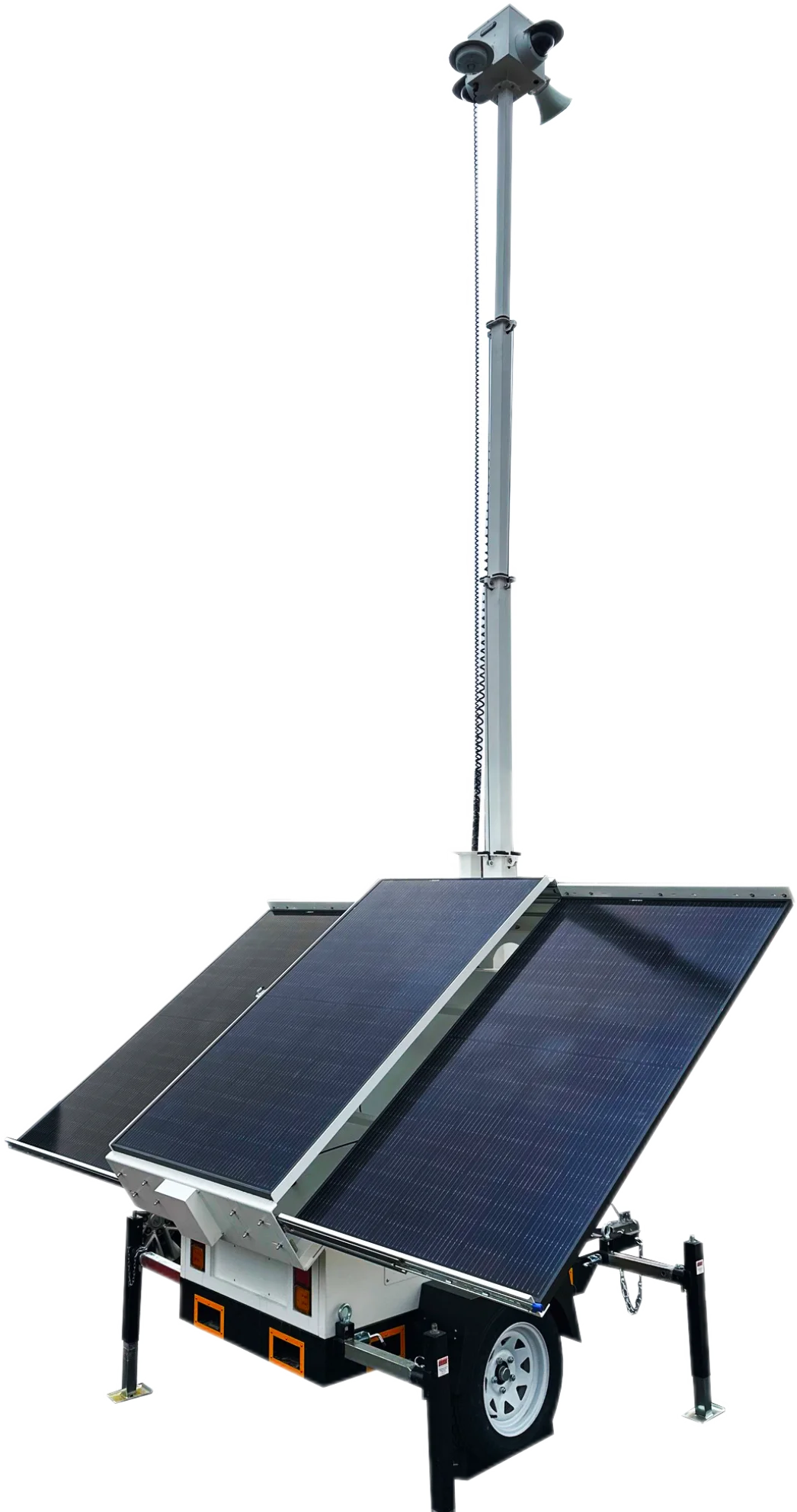 Low Maintenance Mobile Surveillance Camera Trailer with Steel Q235 for Park Monitoring