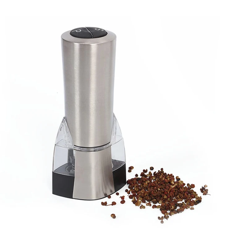 stainless steel 2 in 1 Electric Salt pepper grinder Pepper Mills With led Light