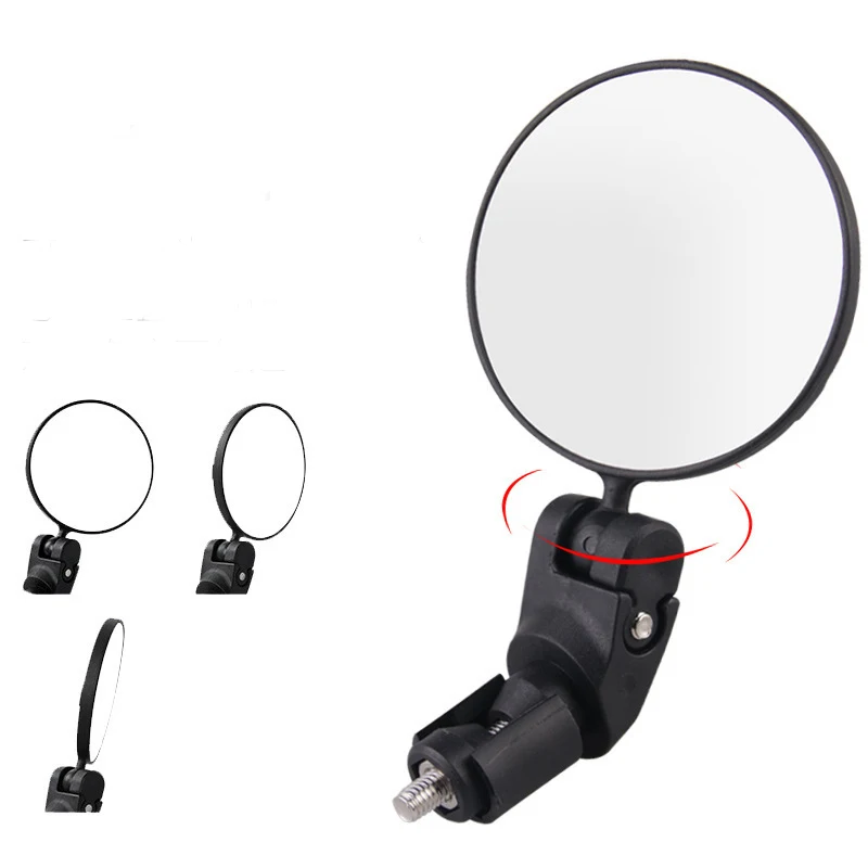 round rear view mirror for mountain bike and road bicycle rearview safety equipment