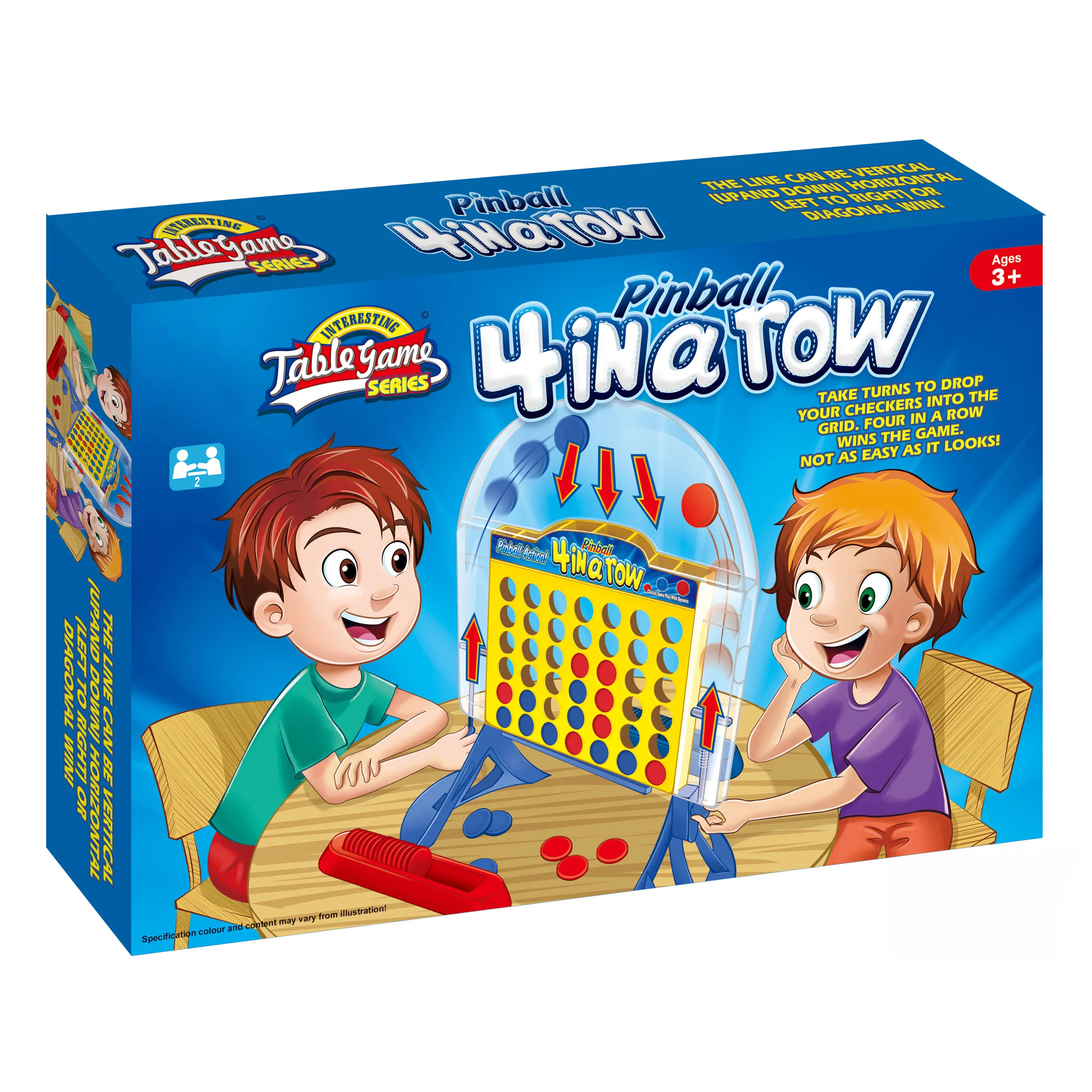 Classic Children Board Games Plastic Pinball Set Connect 4 In A Row Table Game Educational Toys For Kids