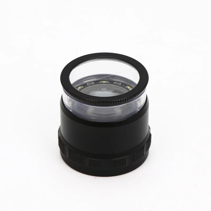 10x LED ring lamp Jewelry magnifying glass Dome measuring Loupe