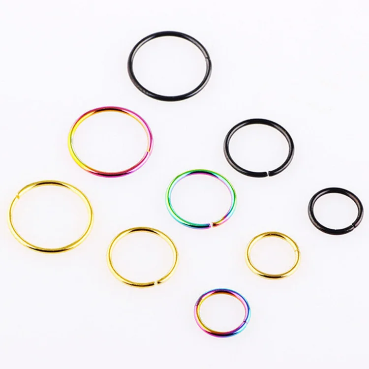 Fancy Stainless Steel Plating Nose Stud Nose Clip-on Hoop Ring Body No Piercing Jewelry