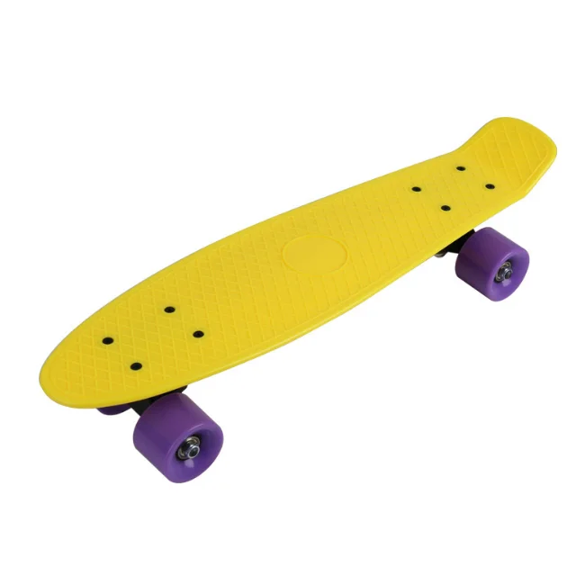 
 Новый 22-дюймовый одноцветные пластиковые fishboard из четыре режима пульсирующей колёса из полиуретана для роликовых коньков, взрослый самокат с несколькими один наклоне скейтборд  