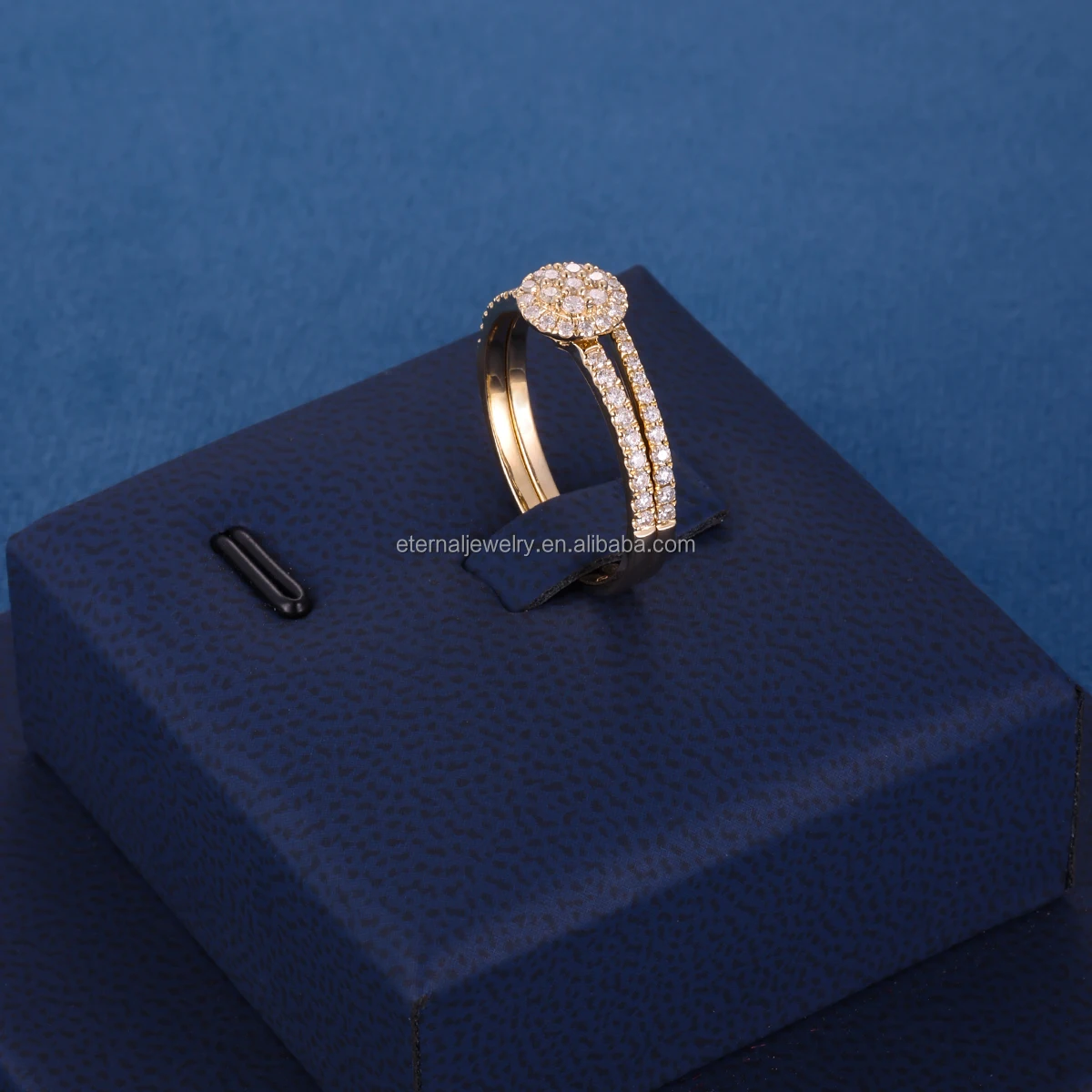 Bulk Custom Price S925 Silver 9K 10K 14K 18K Solid Gold Round Brilliant Cut Moissanite Diamond Ring Band