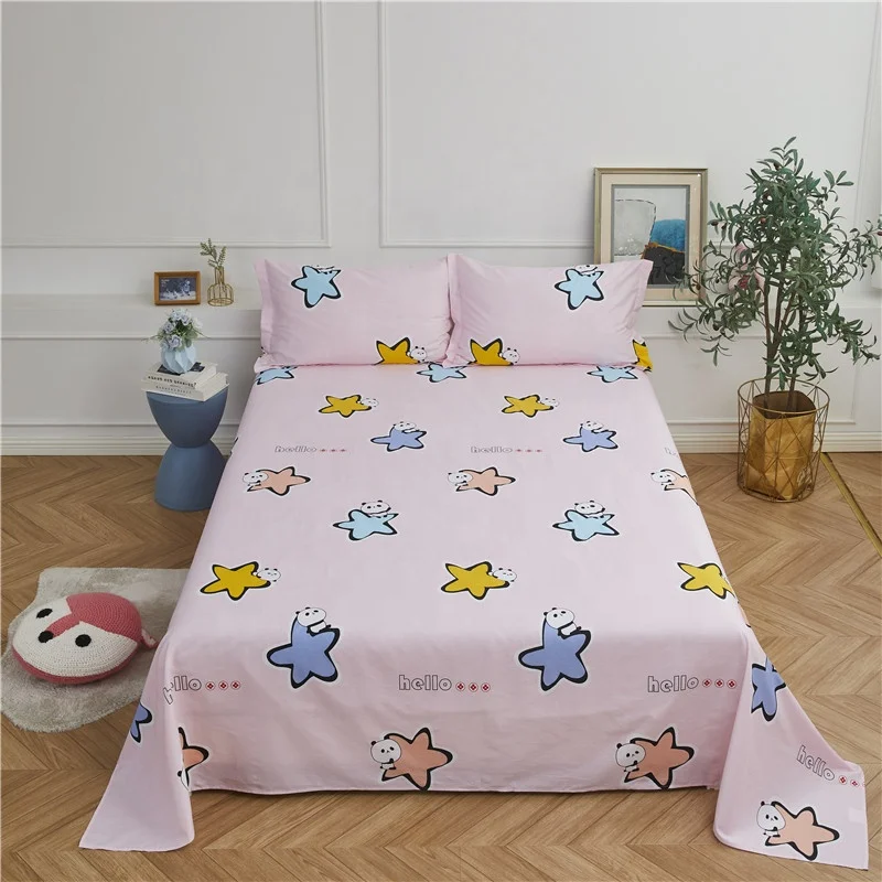 Super hot sale 100% cotton cute dinosaur kids design bedding set bed linen bed sheet