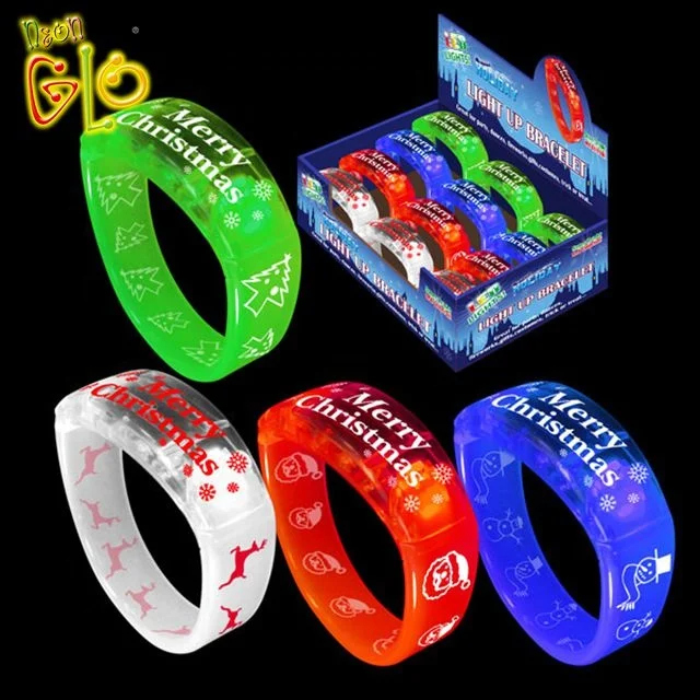 Custom logo print led watch bracelet led control wristwand flashing bracelet for ktv dance and party