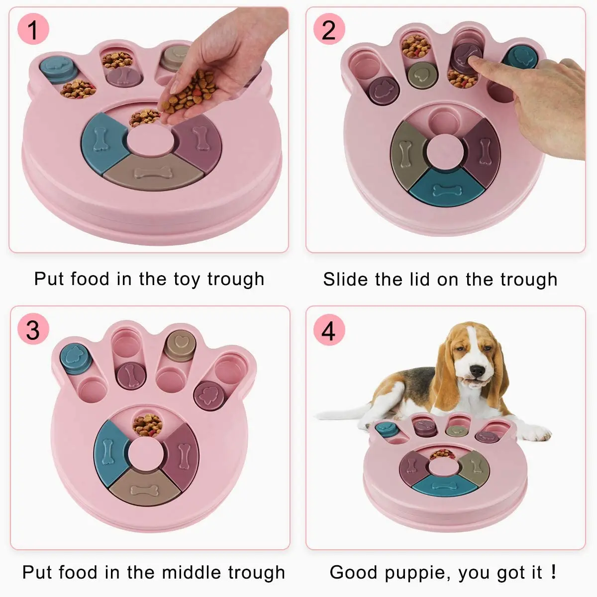 Factory Direct Sales Pet Puzzle Interactive Toys Dog Training Games Feeder with IQ Improve