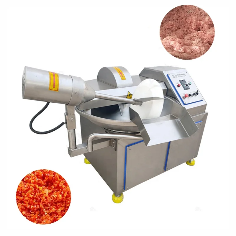 2024 Meat Bowl Chopper Cutter Vacuum Emulsify Pork Mixer Purple Cabbage Ham Pork Chopping Machine