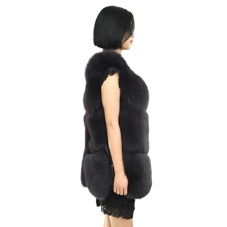 
Fantastic Design Fox Fur Long vest Hot Style Real Animal Fox Fur Vest Tongxing Factory 