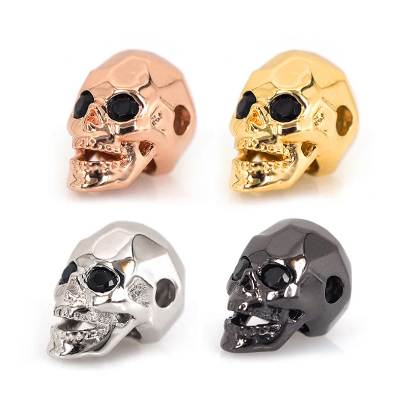 
China big hole hole halloween european connector spacer custom bead spacers brass pave bead beads for jewelry making 