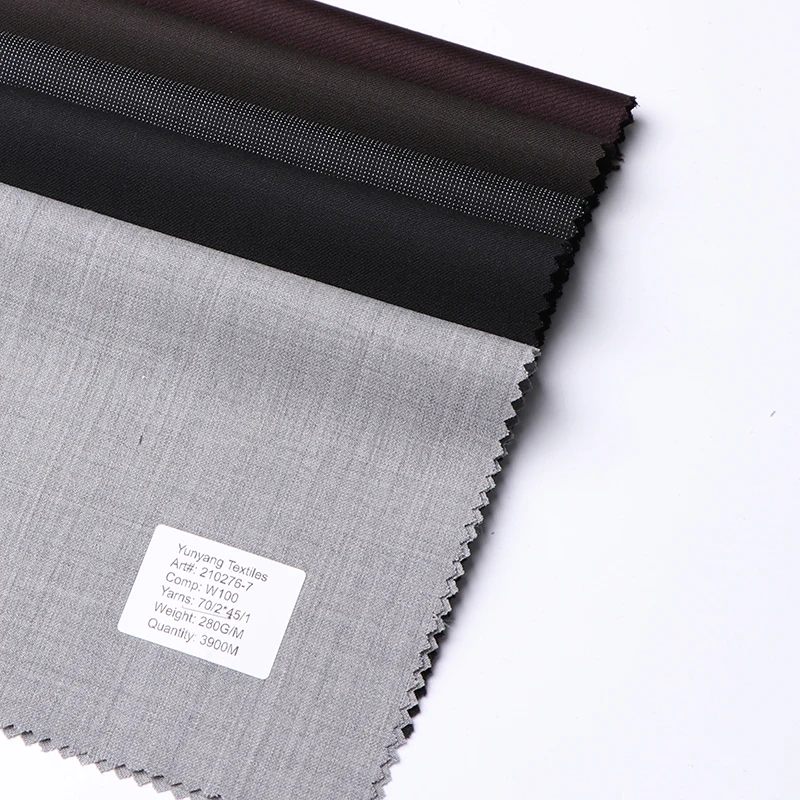 Classical Wool Serge All Wool Fabric Merino Wool Twill Fabric  Black Suiting Fabric