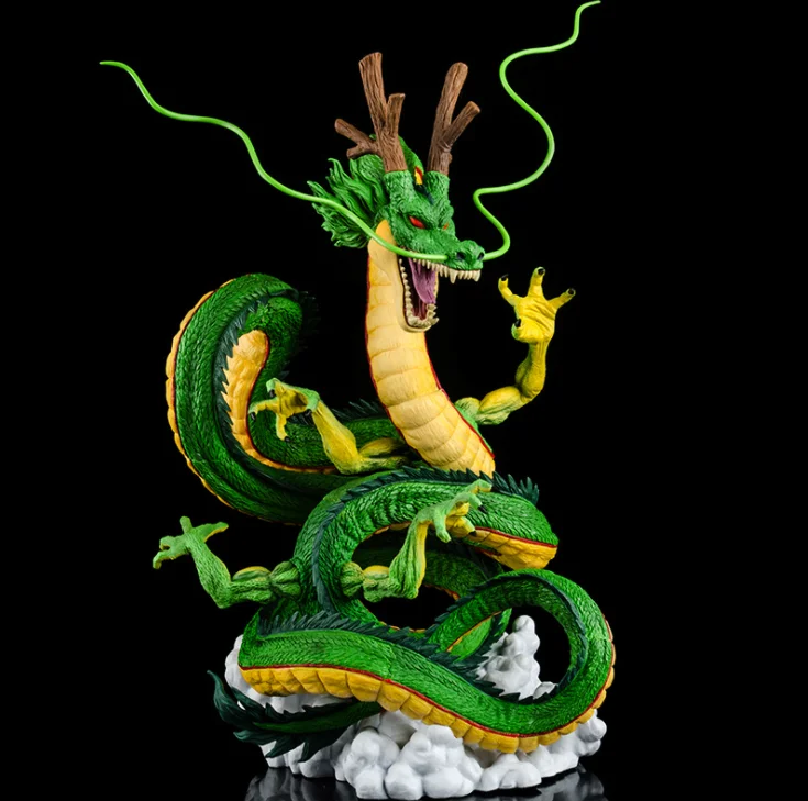 Anime 35CM DBZ Green Big Dragon Figure Super Large Figurine PVC Toys Model Statue Ornament