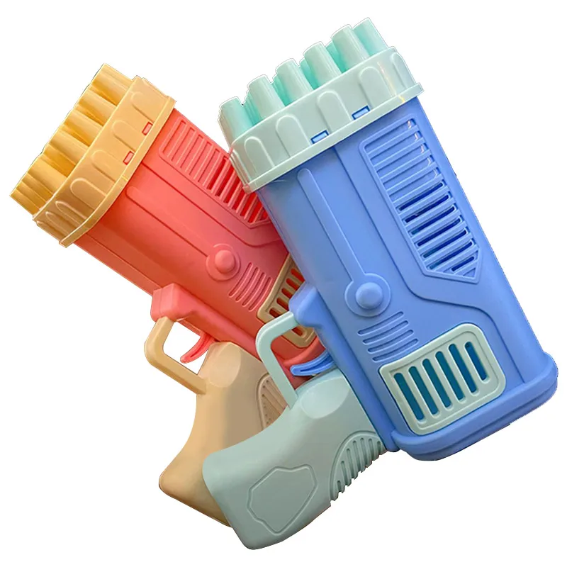 Hot Sales 32 Holes Summer Outdoor Soap Water Game Children Shooter Classic Bazooka Bubble Gun Machine Toy For Kids Boys & Girls