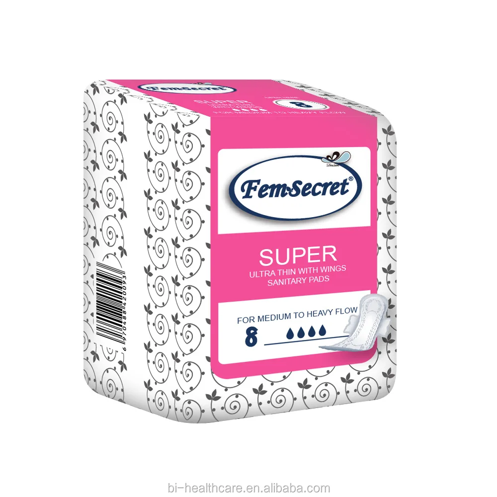 100 Organic Cotton Menstrual Feminine Hygiene Period Lady Napkin Sanitary Pad for Women Japan Soft White OEM