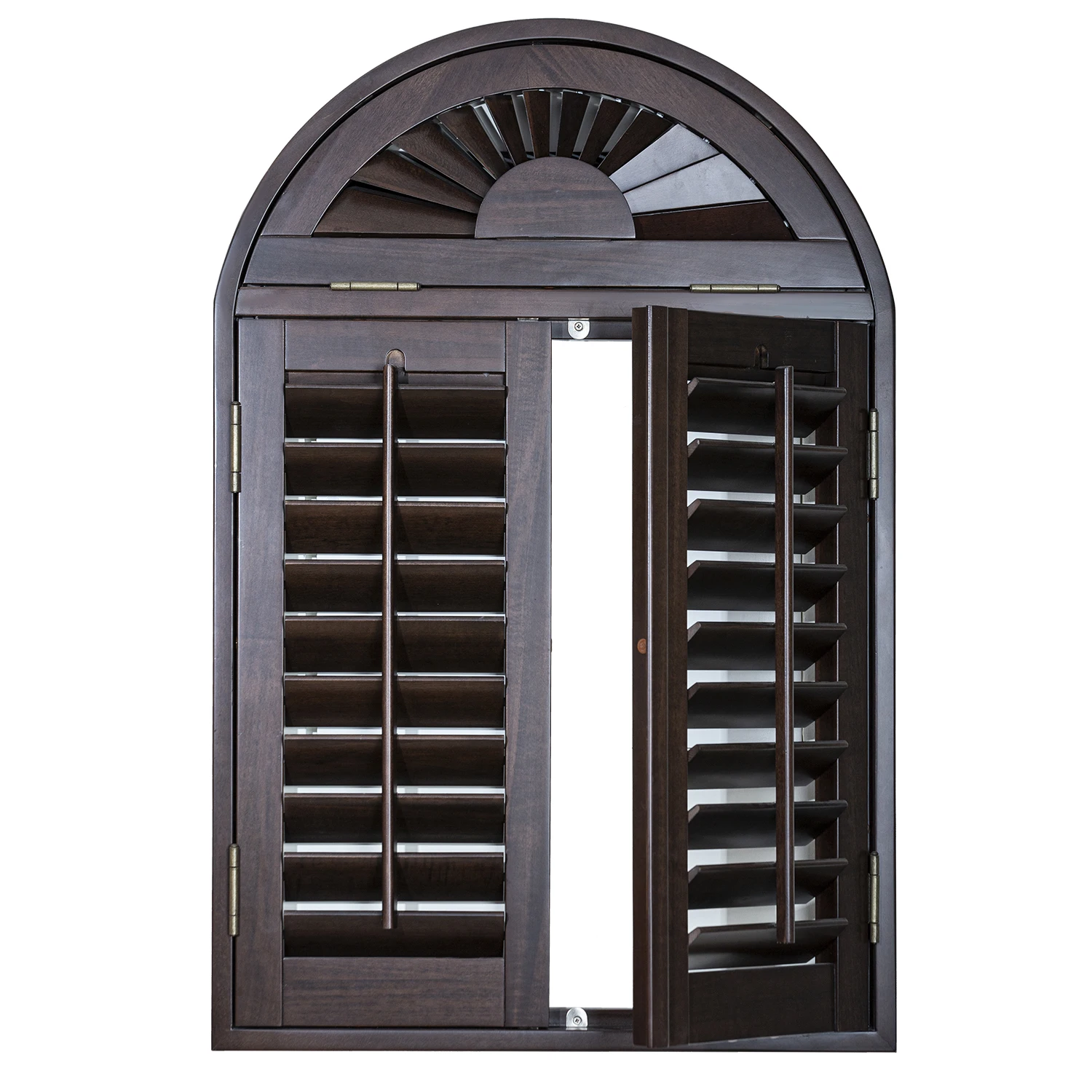 Interior Faux Wood PVC Window Plantation Louver Shutter Jalousie
