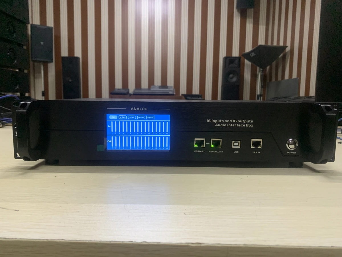 DL16 Dante Audio Converter Interface Box Analog Audio To Digital Signal Converter Professional Audio System