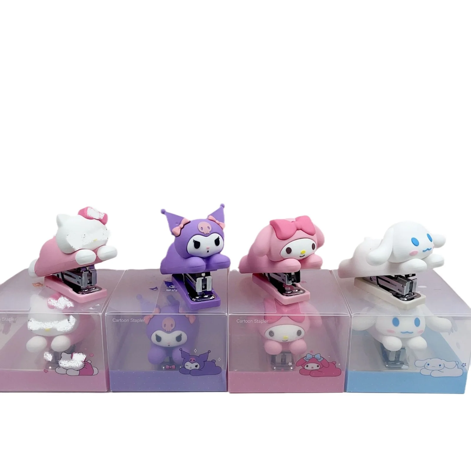 DHF Sanrioed Stapler Staple Kawaii Stationery Students Office Binding Tools Kuromi Cinnamoroll My Melody Kids Girls Gift