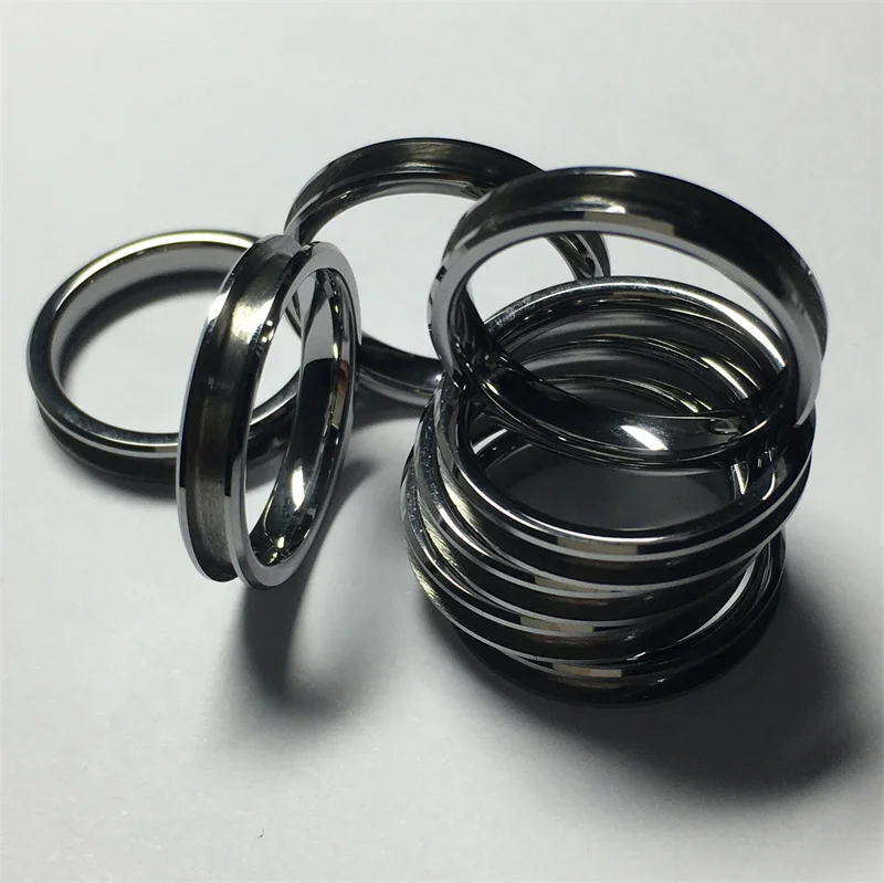2022 Factory Price 4MM Women Wedding Bands Ring Tungsten Carbide Ring Blank for Inlay