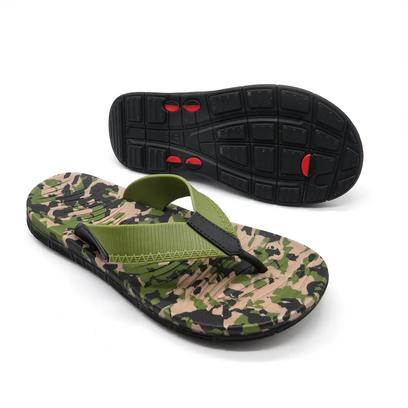 For Men Slippers Rubber Foot Thongs New Camouflage Sandals Massage Flip Flop