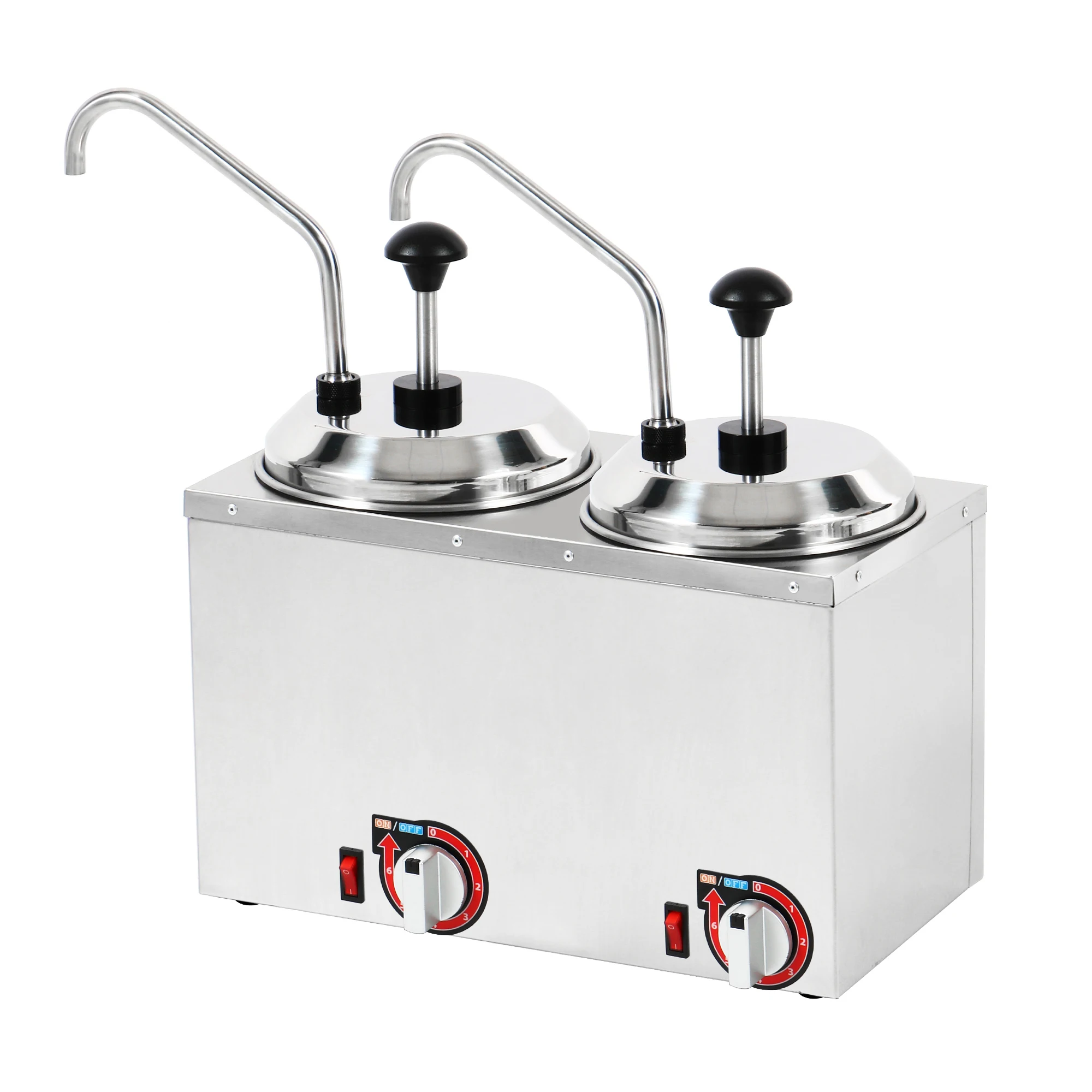 Electric commercial hot chocolate Dispenser Round Stainless Steel Fudge Chocolate Sauce Butter Dispenser With Pump High Quality