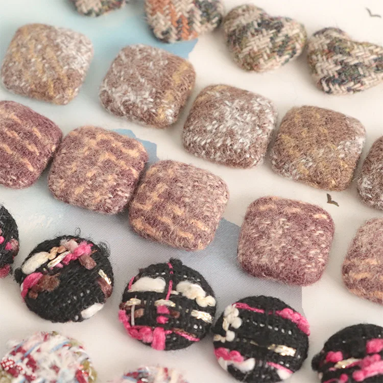 Cute girl little fragrant fabric bag buckle key ring mobile phone chain accessories DIY earrings button