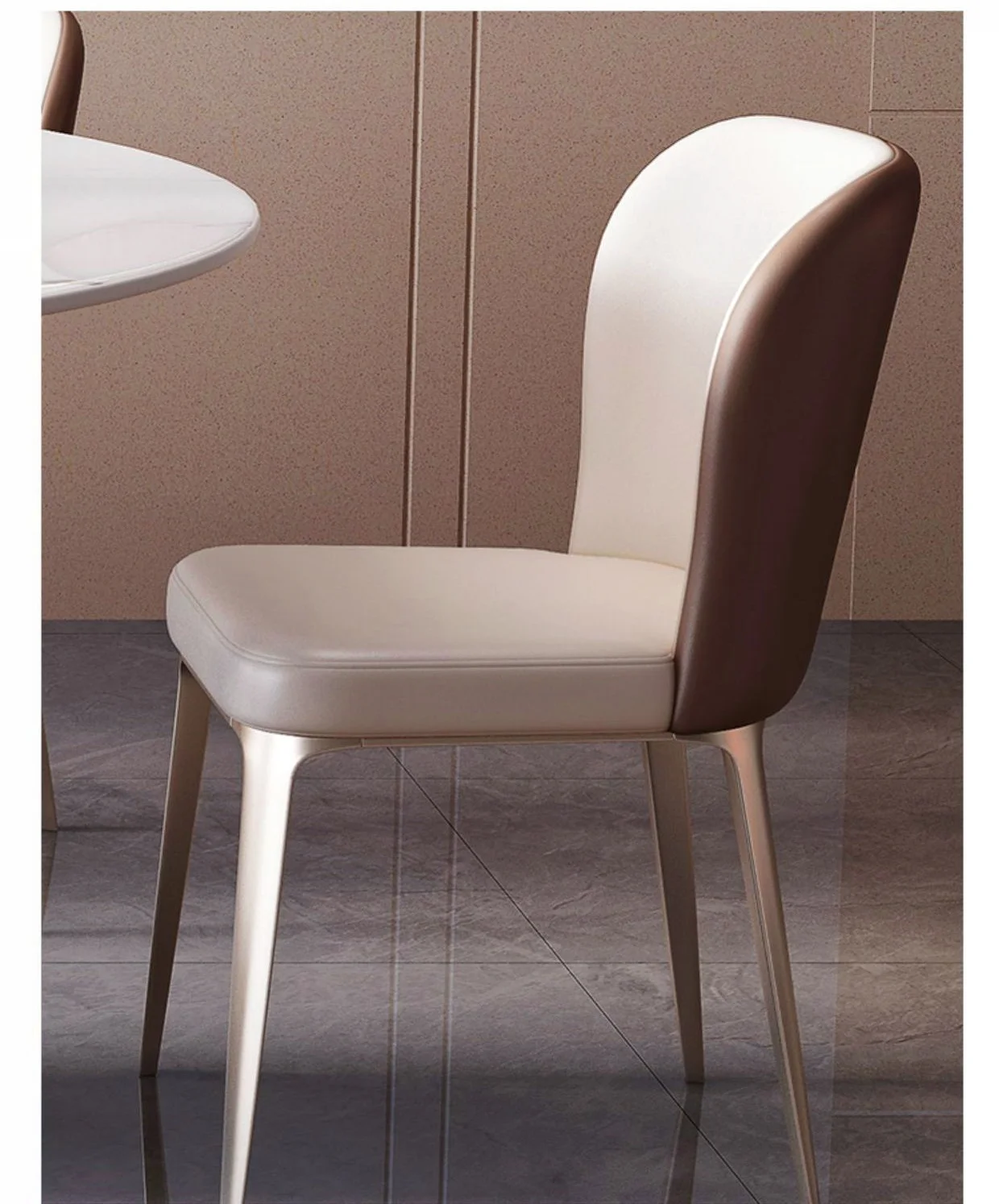 Modern Round Dining Table for 6-8 Dining Room Table with Turntable Circular Kitchen Table with Pedestal Easy to Assemble & Clean