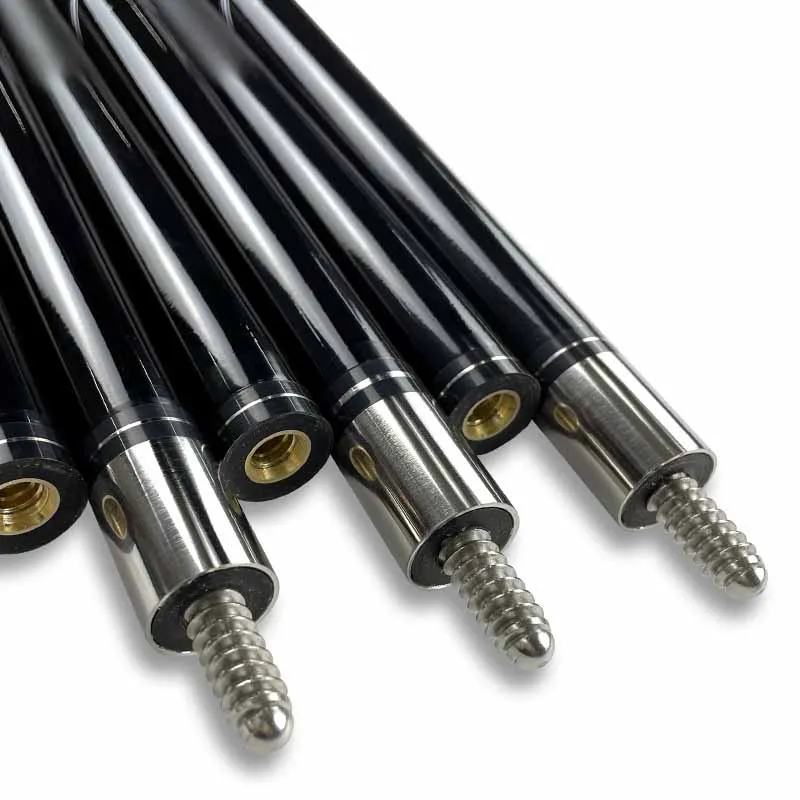 Hot Sale Black Grey Stainless Steel Joint 13mm 57 Inch Length Billiard Cues 1/2 Billiard Carbon Fiber Pool Cue Sticks