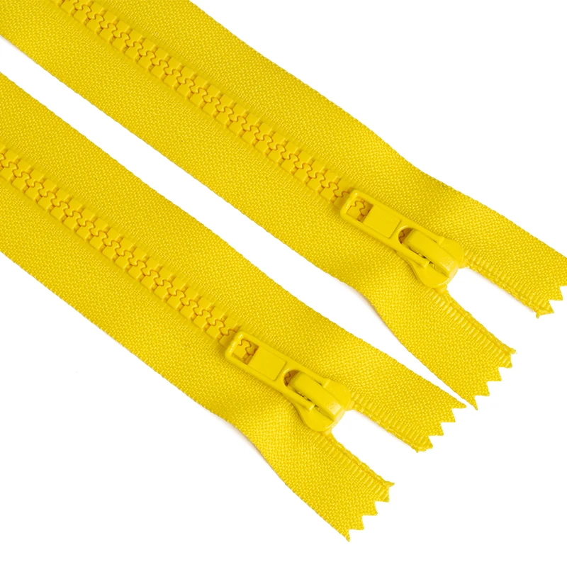 Commonly Used Excellent Zip 5# Yellow Zipper Plastic Closed End Zippers