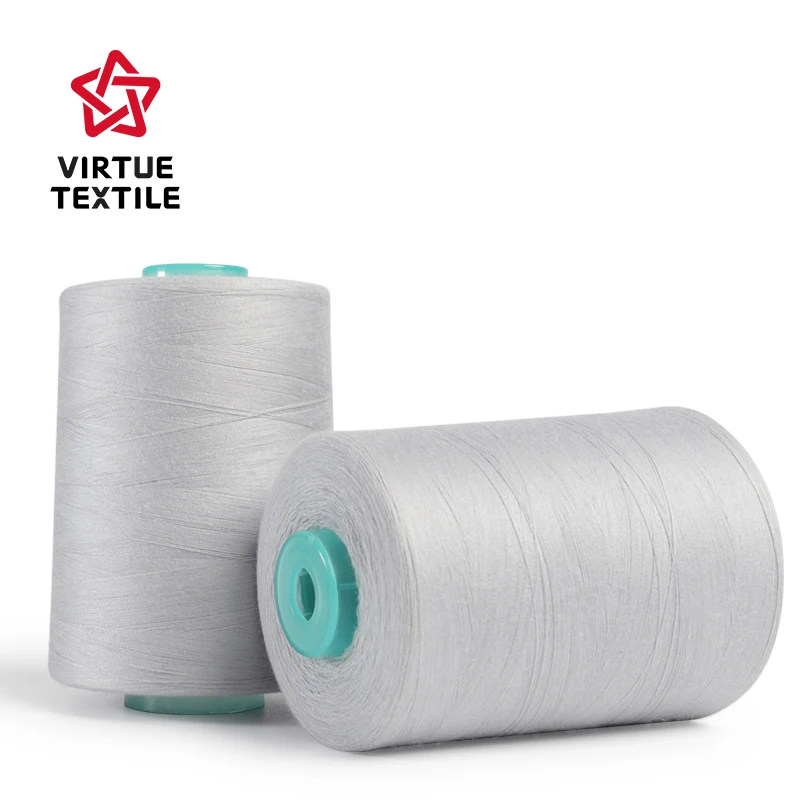 Factory Supply 20/2 100% polyester spun sewing machine thread for jeans