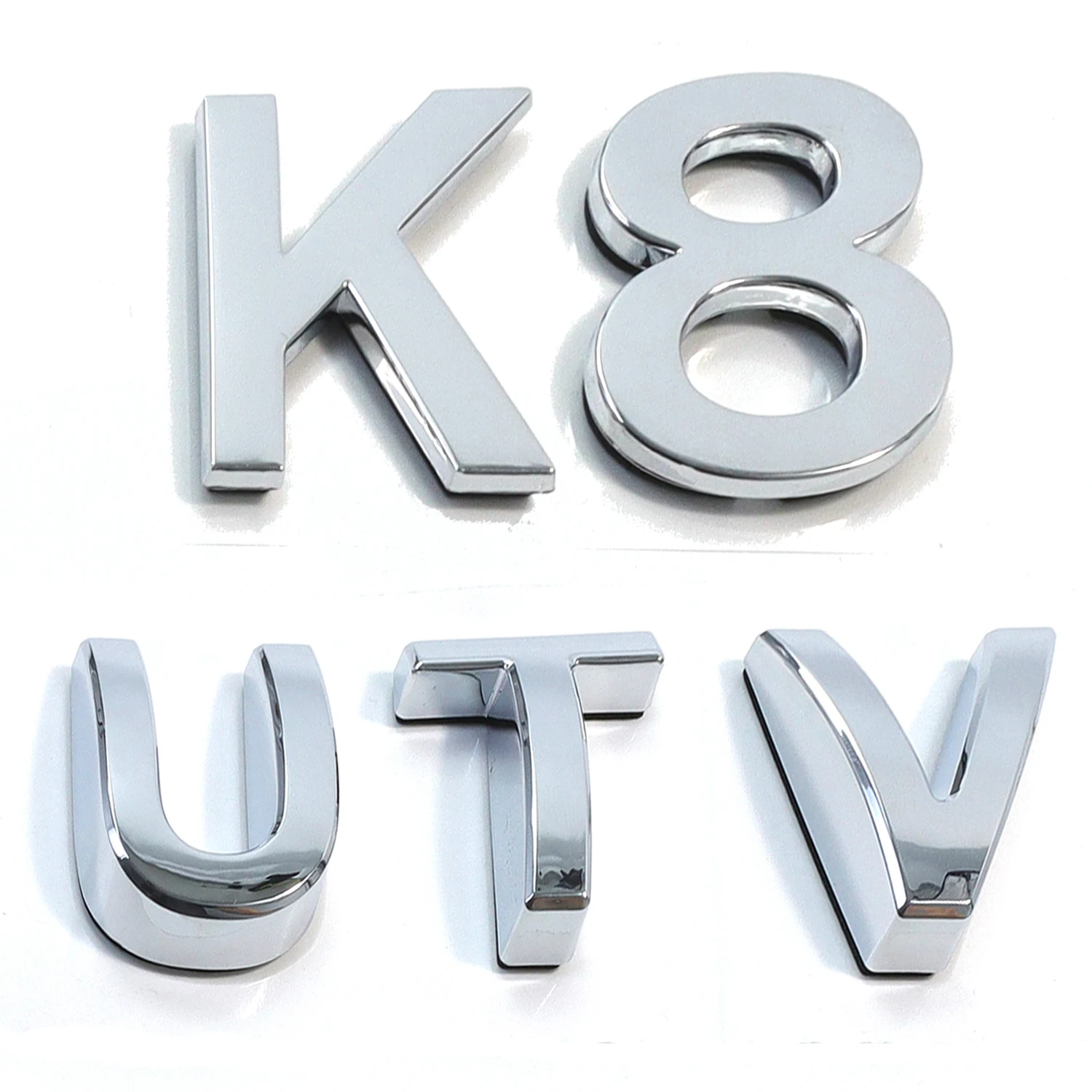 Chrome Car Logo Stickers Badges 3d Abs Custom Logo Letters Hood Trunk Decoration Badges Auto logos Stickers